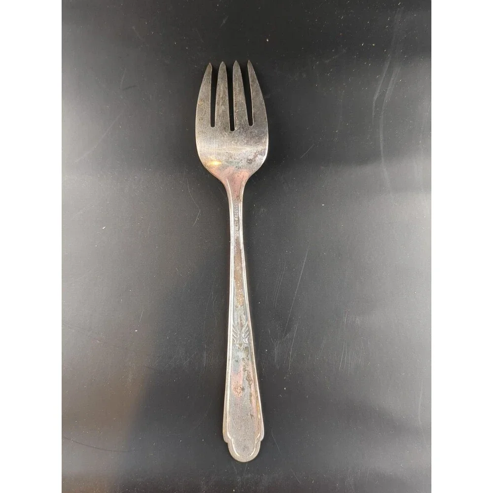 Vintage Monroe Silver Co Silverplate Silver Plate Antique‎ Serving Fork 8 3/8